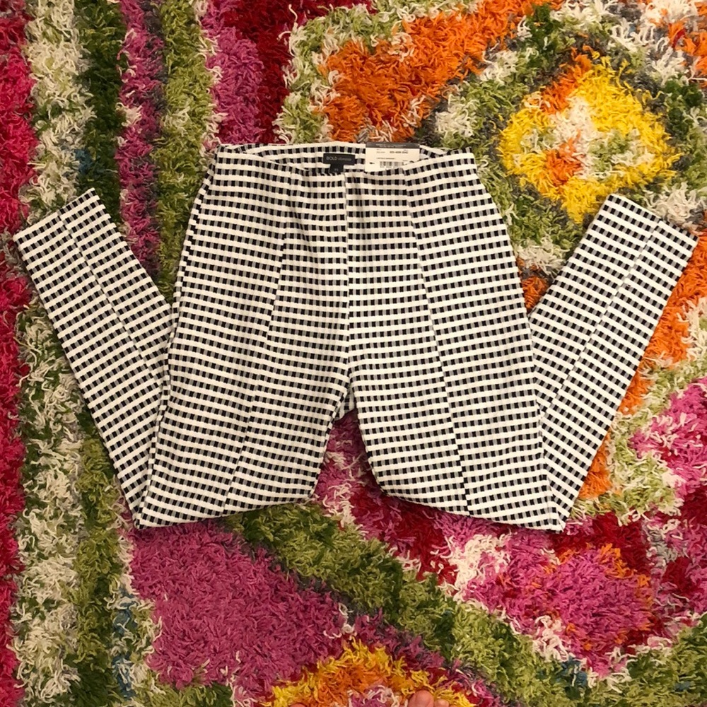 Gingham stretch pants, XS